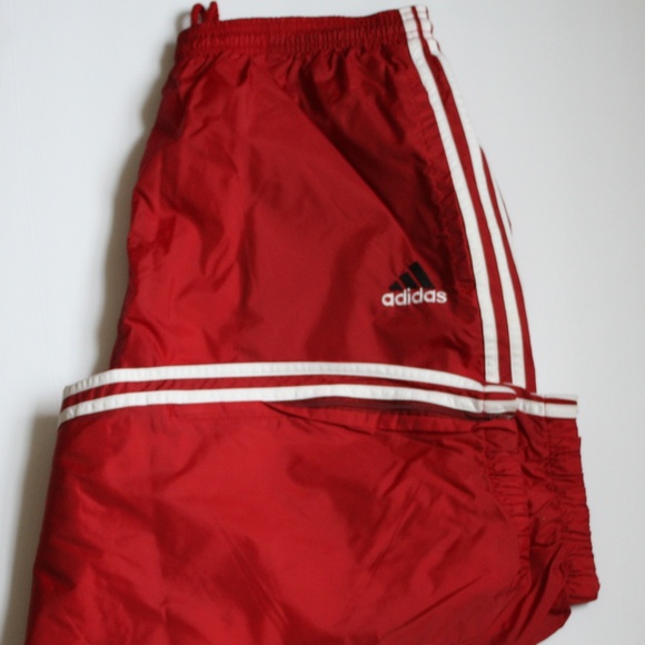 SOLD Adidas Vintage Striped Red Track Pants XL - Picture 2 of 5